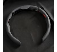 Steering Wheel Covers for LR Range Rover Sport 2022, Car Interior Accessories with 3-Second Snap-on Installation Anti-Slip PU Leather 3-Piece 37-39cm,Black