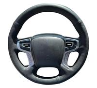 Steering Wheel Covers For Mitsubishi For Pajero For Sport III For Montero 2015-2022 Black Leather Braid Customized Car Steering Wheel Cover Car Steering Wheel Cover(Style3)