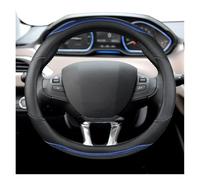 Steering Wheel Covers For Peugeot 208 2012~2018 For Peugeot 308 2014~2021 2008 2013~2018 Car Steering Wheel Cover Carbon Fibre Leather Auto Steering Wheel Cover(Blue)