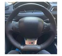 Steering Wheel Covers For Peugeot 308 307 2016-2019 Hand Stitched Black Stitch Car Steering Wheel Cover DIY Non-slip Leather Car Interior(Style4)