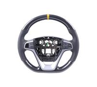 Steering Wheel Covers For VW For Polo 2003-2006 Car Steering Wheel Cover Carbon Fiber Stitched Leather Car Steering Wheel Cover(A Carbon Yellow)