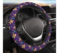 Steering Wheel Covers Mardi Gras Grass Pattern 38cm Universal
