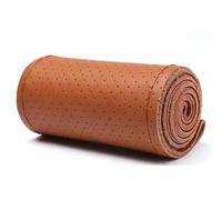 Steering Wheel Covers Soft Leather Truck 42CM 45CM 47CM 50CM Needles And Thread Braid Car Steering Wheel Cover Protector DIY(Brown-42CM)
