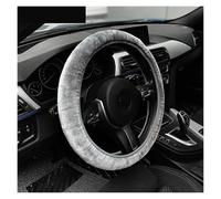 Steering Wheel Covers Soft Short Fur Car Steering Wheel Cover High-density Warm Plush Winter Steering Wheel Protector Cover 38cm Accessories(GRAY)