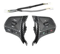 Steering Wheel Cruise Control Switch Car Steering Wheel Control Button/Fit For KIA K2 RIO 2011-2014 Audio Bluetooth Phone Volume Switch Replace Auto Parts(Carbon Switch-Noheat)