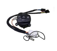 Steering Wheel Cruise Control Switch For Fiesta MK7 MK8 Ecosport Red Cruise Control Switch System Kit Silver Frame Panel Cover Decorative(Buttons cables)