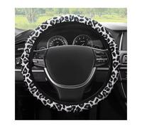 Steering Wheel Elastic Stretch Steering Wheel Cover Without Inner Ring Fits 14.5-15in Steering Wheels, Breathable Linen, Odorless, Easy Carry(Leopard-print-1)