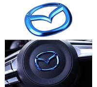 Steering Wheel Emblem Sticker for Mazda Speed MS 3 5 6 Axela Atenza CX-3 CX-4 CX-5 CX-8 CX-7, Car Badges Car Interior Steering Logo Decor Trim Accessories Steering Wheel Decals Cover,Blue