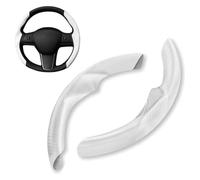 Steering Wheel For A1 For Sportback S A2 A3 8P 8V 1995-2024 Segmented Grip Breathable ComFortable Protector Auto Steering Wheel Cover(D-White)