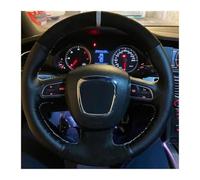 Steering Wheel For A3 8P For Sportback For A4 B8 For Avant For A5 8T For A6 C6 For A8 D3 For Q5 8R For Q7 4L S3 S4 S5 For Seat For Exeo Car Steering Wheel Cover Cover(Orange Thread)