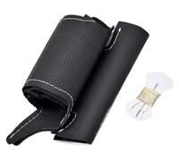 Steering Wheel For Kia For Sorento 2009-2014 Breathable Anti-slip Protector Interior Accessories Hand-stitched Steering Wheel Cover(White thread)