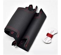 Steering Wheel For Kia For Sorento 2009-2014 Breathable Anti-slip Protector Interior Accessories Hand-stitched Steering Wheel Cover(Red thread)