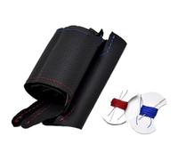 Steering Wheel For Kia For Sorento 2009-2014 Breathable Anti-slip Protector Interior Accessories Hand-stitched Steering Wheel Cover(Red and blue thread)