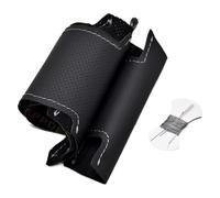 Steering Wheel For Kia For Sorento 2009-2014 Breathable Anti-slip Protector Interior Accessories Hand-stitched Steering Wheel Cover(Grey thread)