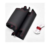 Steering Wheel For Kia For Sorento 2009-2014 Breathable Anti-slip Protector Interior Accessories Hand-stitched Steering Wheel Cover(Red thread)