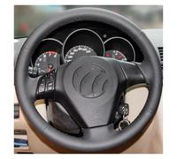 Steering Wheel For Mazda 5 3 6 2003-2009 DIY Hand-Stitched Black Artificial Leather Auto Steering-Wheel Cover(Yellow Thread)