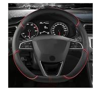 Steering Wheel For Seat For Tarraco For Arona For Ateca For Ibiza For Toledo For Mii For Leon For Arosa For Exeo ST Steering Wheel Cover Auto Protector(RED D SHAPE)