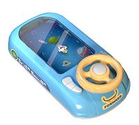 Steering Wheel Game, Electric Simulation Steering Wheel Toy, Musical Steering Wheel Toy Kids, Car Adventure Games Driving Simulation Toy Speed Car Toy with Sounds Interactive Educational Toys Gift (B)