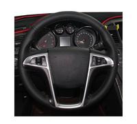 Steering Wheel Handle Cover DIY Hand-stitched Black PU Microfiber Leather For Buick For Lacrosse For Regal 2010-2013 Car Steering Wheel(Gray Rhread)