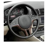 Steering Wheel Handle Cover For E46 Coupe 2000-2006 E39 X5 E53 Z3 E36 2000-2003 Hand Stitched Perforated Leather Car Interior Steering Wheel Cover Trim(Blue line-Blue)