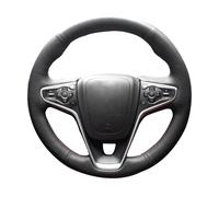 Steering Wheel Handle Cover For Opel For Insignia 2014 2015 DIY Black Artificial Leather Steering Wheel Cover For Buick For Regal Braided On The Steering Wheel(Blue Thread)