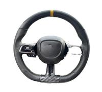 Steering Wheel Handle Cover Hand Stitched Non-slip Genuine Leather Carbon Fibre Car Steering Wheel Cover For Trumpchi GAC For Empow 2022 2023(3)