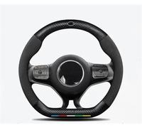 Steering Wheel Handle Cover Leather Sport D Shape Car Steering Wheel Cover For BYD For Song Plus For Dolphin For Seal For Tang For Han For Atto 3 EV Auto Accessories(Carbon black)