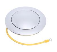 Steering Wheel Horn Button 121805A Aluminum Fast Response Polished Finish for 9 Bolts Steering Wheel