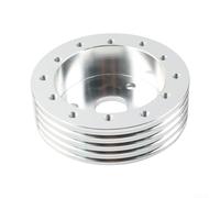 Steering Wheel Hub Adapter 0.5" Extension Riser for 6 Bolt Pattern Wheels - Aluminum Short Hub Spacer for Racing Cars Black(Silver1inch)