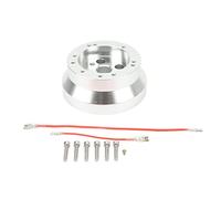 Steering Wheel Hub Adapter Kit Polished Aluminum Billet Strong Bearing Capacity Direct Bolt On Installation For Flaming River Ididit Trucks Silver Color 19PCS or 10PCS (B)