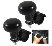 Steering Wheel Knob,Mengger 2 Universal Steering Wheel Steerings Wheels Knob,Steerings Wheels Knobs,Spinner Knobs Aid Removable Suitable for Cars Tractors Trucks Ships(Black)