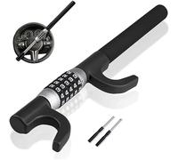 Steering Wheel Lock,Anti-Theft Keyless Password Vehicle Security Device,Heavy Duty Retractable Two Hooks Universal Locks for Car Trucks SUV Van