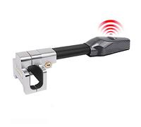 Steering Wheel Lock Car Locking Alarm Retractable Auto Anti-Theft Security T-Lock with Keys Black