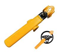Steering Wheel Lock, Car Security Devices Steering Lock, Adjustable Length and High Visibility Universal Fit, Twin Bar Double Hook Design (Yellow)