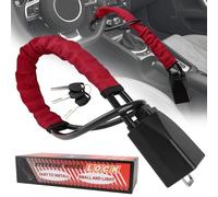 Steering Wheel Lock - Double Anti-Theft Device with 3 Keys, Easy to Lock or Unlock, Universal Fit for Car, Van, Trucks, SUV