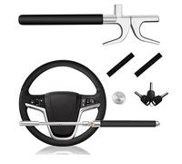 Steering Wheel Lock for Cars, Heavy Duty Car Lock Anti-Theft Device with 3 Keys Adjustable Crook Locks for SUV/Truck with Self Defense Accessories