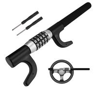 Steering Wheel Lock for Chrysler Town & Country IV V 2000-2016, Car Security Anti-Theft Lock with 5 Digit Combination Extendable Double Hook Car Security Lock for Cars,Black