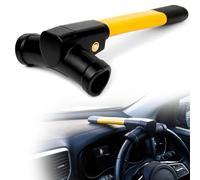 Steering Wheel Lock for Ford Mustang GT Coupe 2-Door, Anti-Theft Device T-Bar Immobiliser Adjustable Security with 2 Keys Pickproof Car Accessories