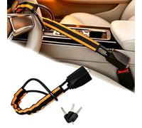 Steering Wheel Lock for Lexus ISC 2009-2023, Car Lock Anti-Theft Security Device Compact Waterproof Leather Case Cut Resistant Cable,Black-Orange Reflective