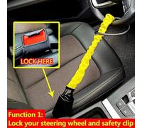 Steering Wheel Lock, for Renault Captur | E-Tech 2019-2024 2025 Car Steering Wheel to Seat Belt Locks, High Visibility Car Lock Anti-Theft Device,3Keys,A