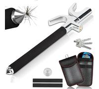 Steering Wheel Lock Heavy Duty with 3 Laser Keys + RFID Car Key Signal Blocker Pouch - Fit for All Makes and Models Truck SUV Van Car