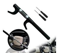 Steering Wheel Lock - High-Strength Anti-Theft Security with Customizable 5-Digit Combination, Adjustable Fit, Universal Design, Heavy-Duty Build, and 2-Year Warranty for Maximum Vehicle Protection