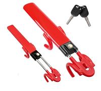 Steering Wheel Lock Twin Bar, Car Anti-Theft Device with 2 Keys