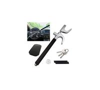 Steering Wheel Lock, Universal Car Lock, Retractable Lock for Cars Anti-Theft with 3 Laser Keys, Heavy Duty Car Steering Wheel Lock with Self Defense