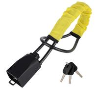Steering Wheel Lock with 3 Keys,Seat Belt Lock High Visibility Car Locks Cut Resistance Anti-Theft Device Universal Steering Wheel to Seat Belt Locks for Cars SUV Van Golf RVs Cart Truck (Yellow)