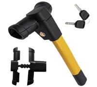 Steering Wheel Lock Yellow Universal Fit High Visibility T-Bar Immobilizer to Anti Theft Security Safety Van Car Include 2 Keys 10.2 cm*16.2 cm*40.5 cm