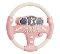 Steering Wheel - Music Driving Toy | Rechargeable Learning Educational Device | Stroller Attachment Preschool Kids | Interactive Simulation Dashboard Sound Lights Activity Travel Entertainment