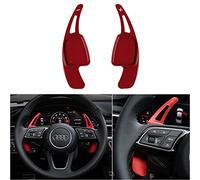 Steering Wheel Paddle Shifter Extensions Fit for Audi A4 2017-2019 A3 S3 2017-2020 A5 S4 S5 2018-2019 Q5 SQ5 2018-2021 Q7 2017-2021 Q8 2019-2021 SQ7 SQ8 2020-2021 TT 2016-2021 TTS 2016-2020 (Red)