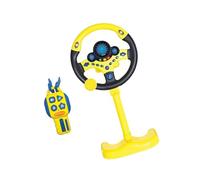 Steering Wheel Pretend Driving Toys Electric Toys for Children Toddlers Baby Yellow 49x25cm