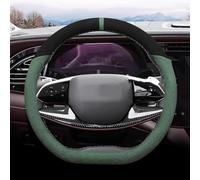 Steering Wheel Protection Cover Fluffy Short Pile Anti Slip Interior Parts Accessorie For Explorer 2015-2023 2024(Style B Black Green)